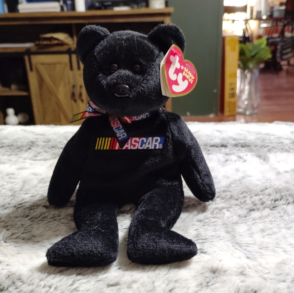 TY Beanie Baby - RACER the Nascar Bear - Picture 1 of 5